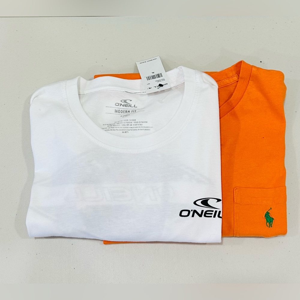 Set Of Two T-Shirt Size XL OβNeill New + Polo Laurenβ Pre Owner